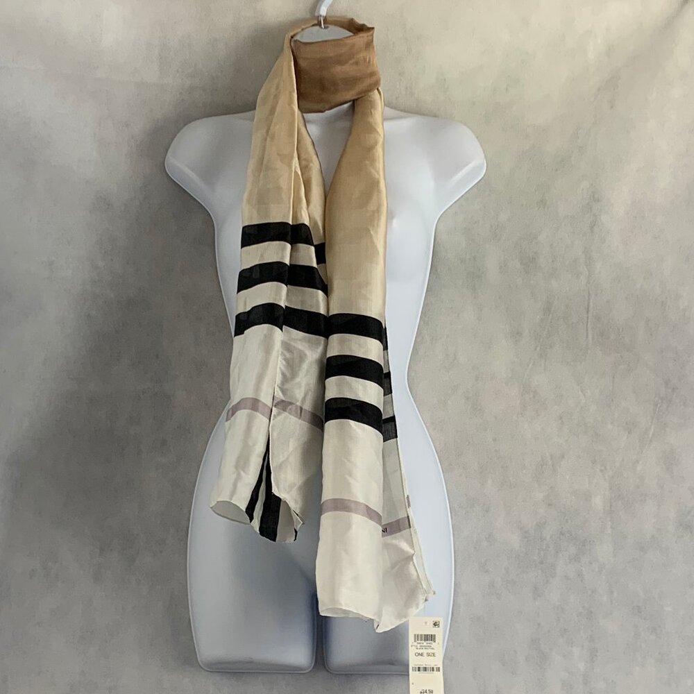 Giani Bernini Women's Ombre Plaid Oblong Scarf, Neutral Multicolor, One Size